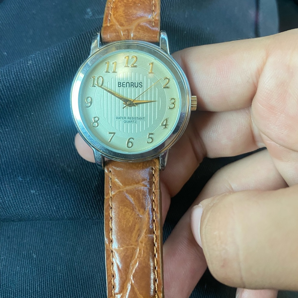 Vintage Benrus leather watch